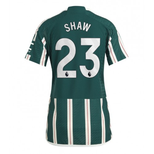 Ženski Nogometni dresi Manchester United Luke Shaw #23 Gostujoči 2023-24 Kratek Rokav